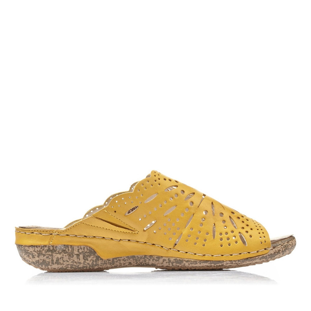 detail Dámské nazouváky RIEKER V7290-68 žlutá S1