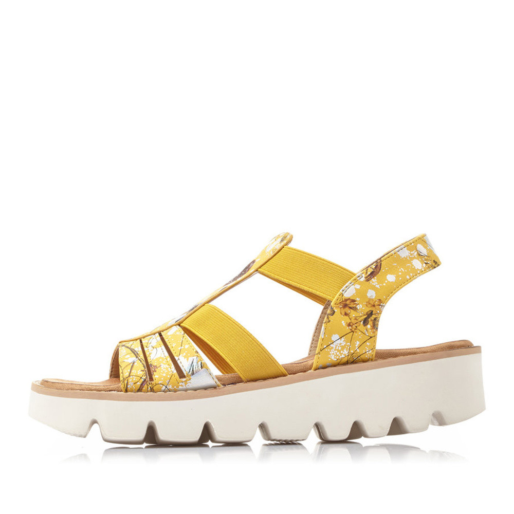 detail Dámské sandály RIEKER RIE-10200530-S1 žlutá