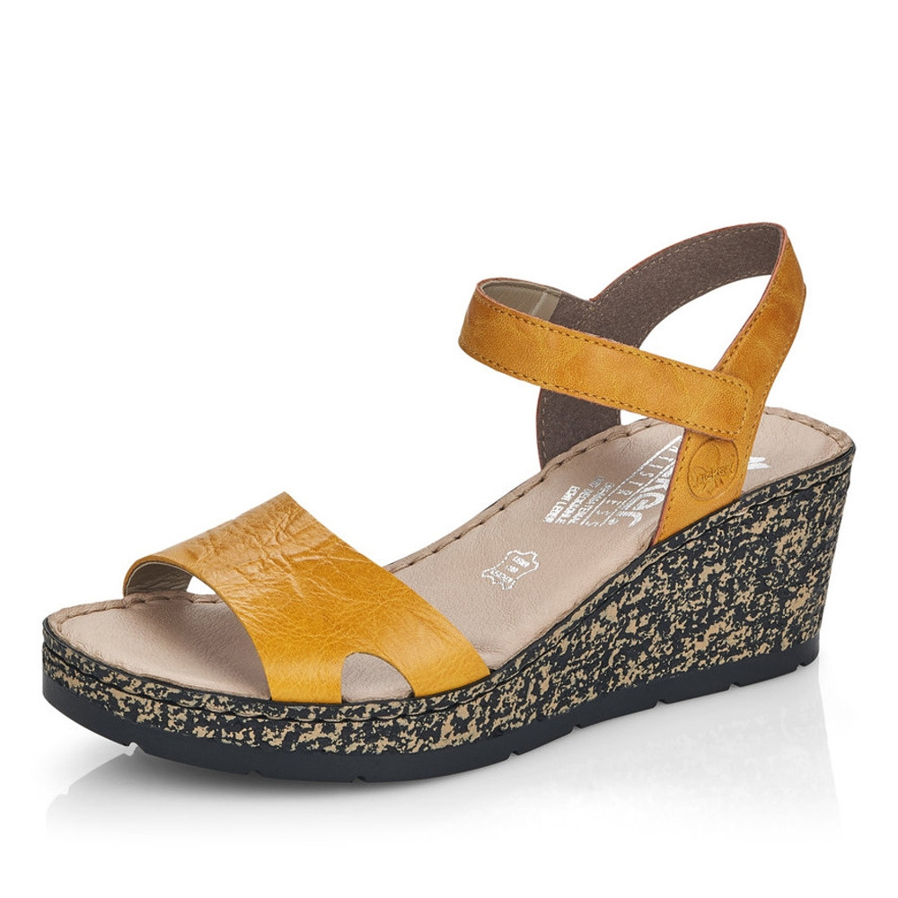 detail Dámské sandály RIEKER RIE-10200531-S1 žlutá