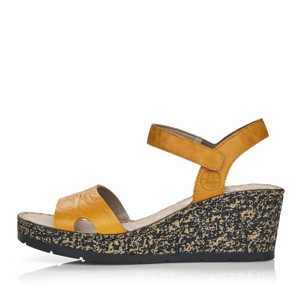 detail Dámské sandály RIEKER RIE-10200531-S1 žlutá