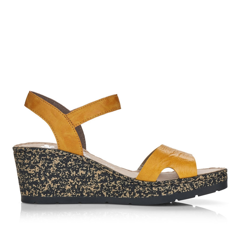 detail Dámské sandály RIEKER RIE-10200531-S1 žlutá