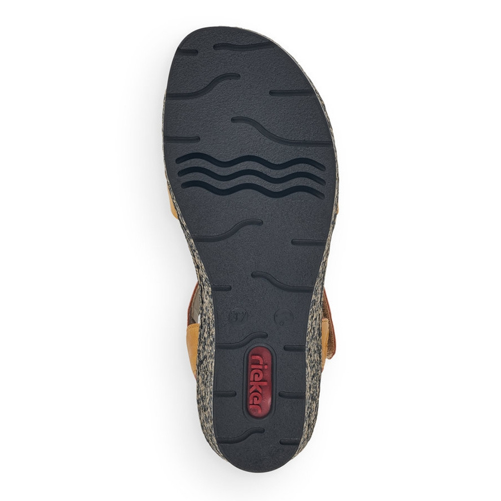 detail Dámské sandály RIEKER RIE-10200531-S1 žlutá