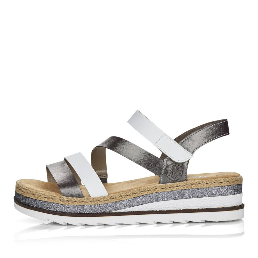 detail Dámské sandály RIEKER RIE-10200537-S2 stříbrná
