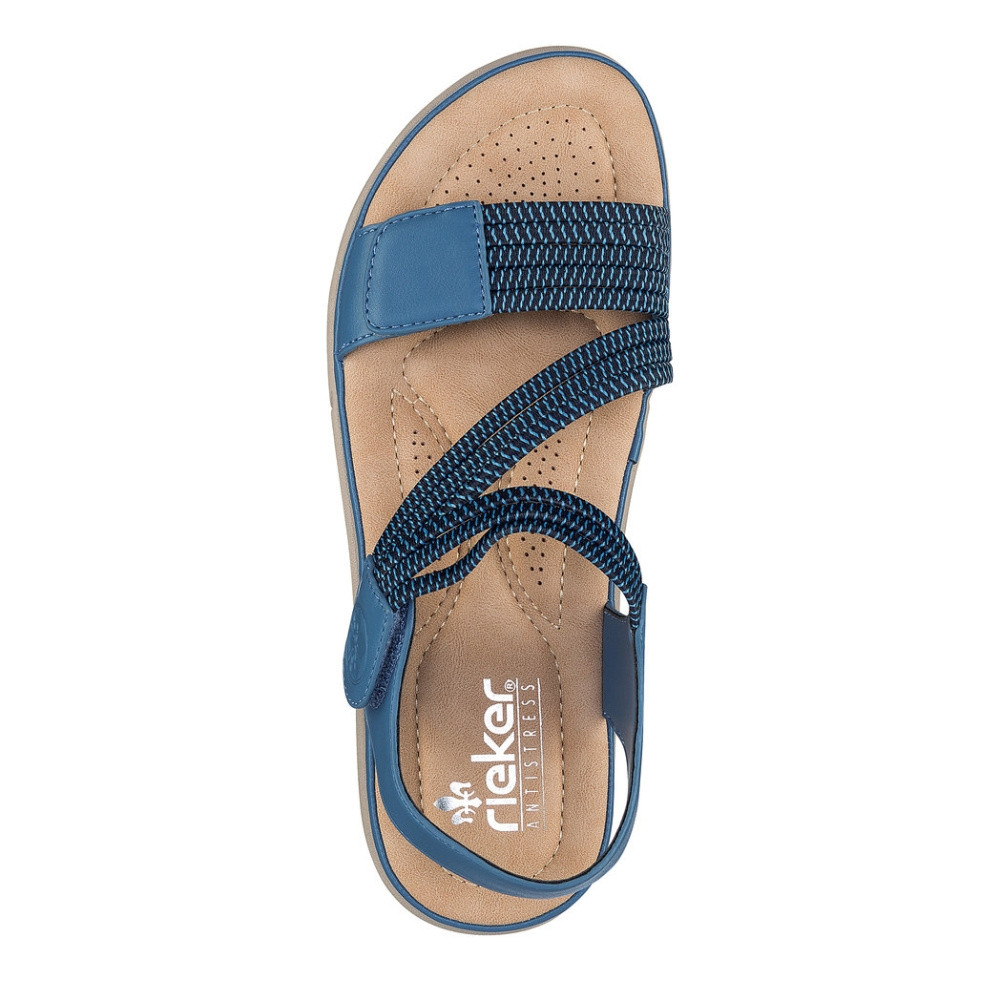 detail Dámské sandály RIEKER V8873-14 modrá S2