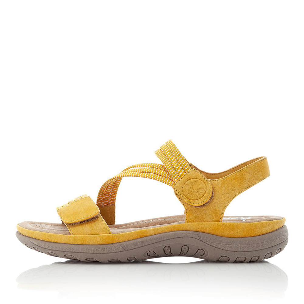 detail Dámské sandály RIEKER V8873-68 žlutá S2