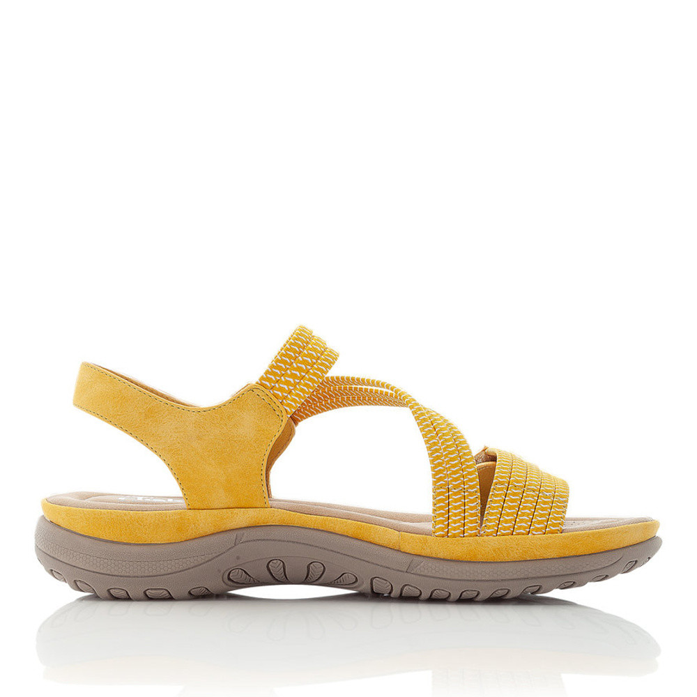detail Dámské sandály RIEKER V8873-68 žlutá S2