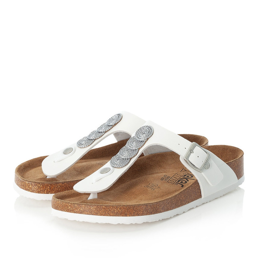 detail Dámské žabky RIEKER RIE-10200560-S1 bílá