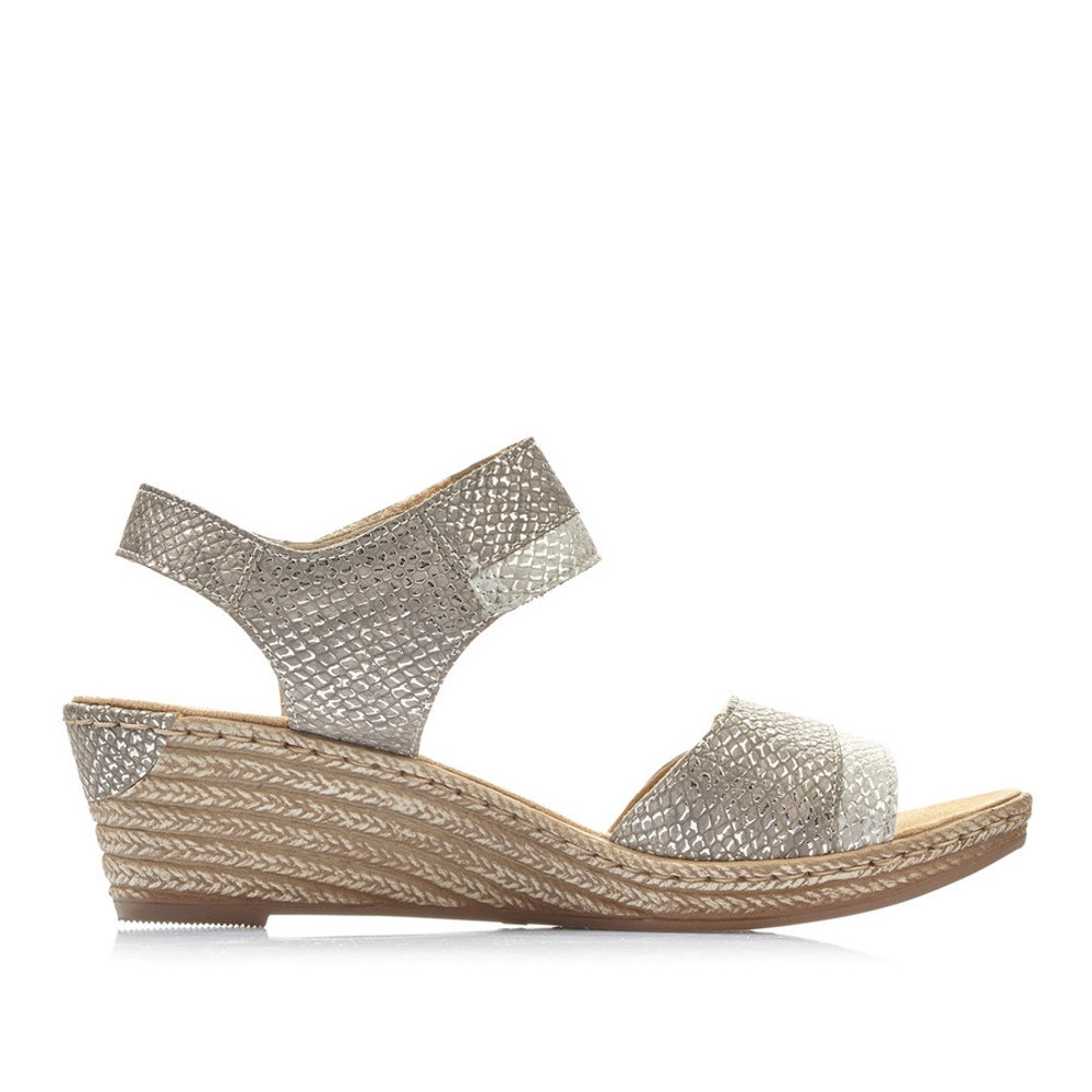 detail Dámské sandály RIEKER RIE-10200899-S1 stříbrná