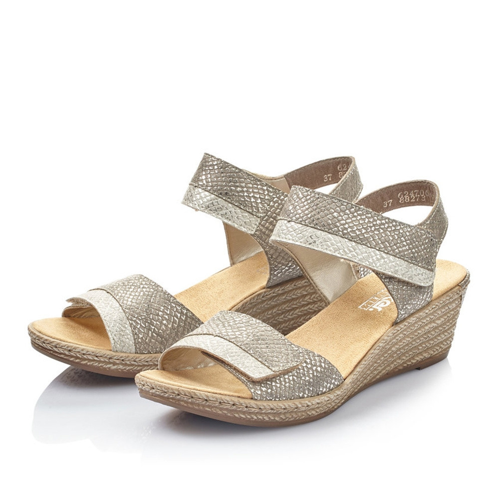 detail Dámské sandály RIEKER RIE-10200899-S1 stříbrná