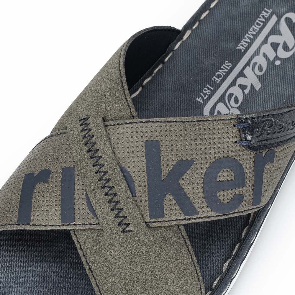 detail Pánske šľapky RIEKER 21098-54 zelená S4