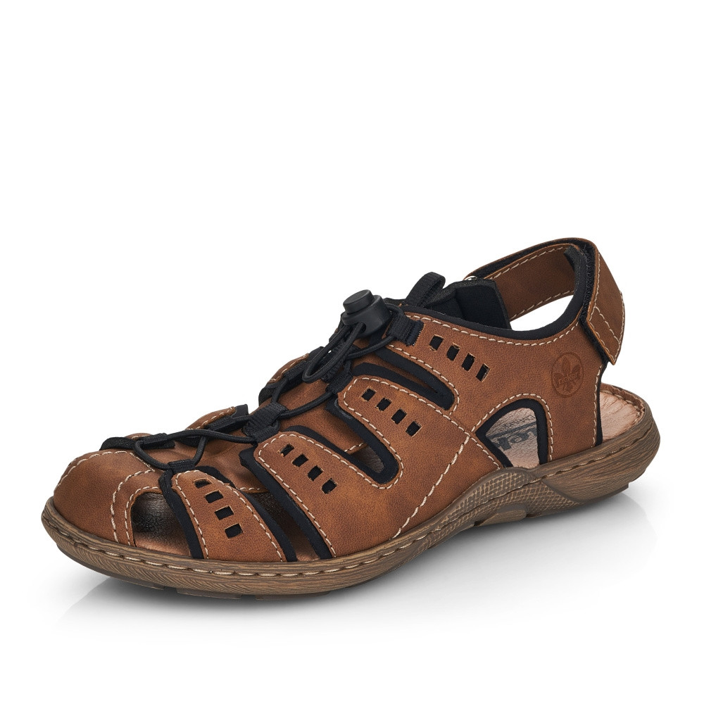 detail Pánské sandály RIEKER RIE-10200964-S2 hnědá