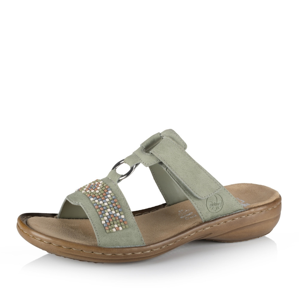detail Dámské nazouváky RIEKER RIE-10200982-S2 zelená