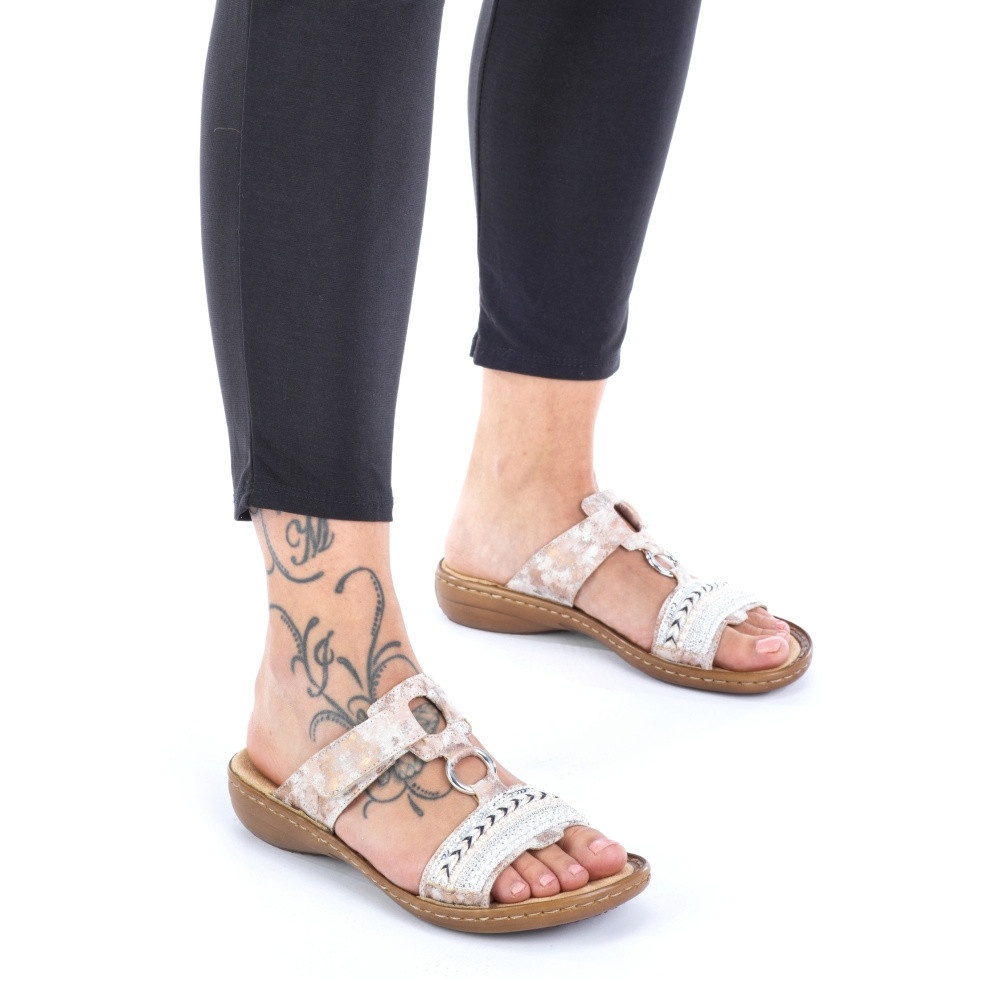 detail Dámské nazouváky RIEKER RIE-10200990-S2 růžová