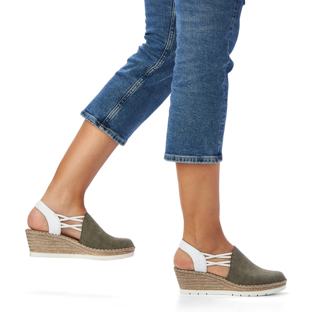 detail Dámské sandály RIEKER RIE-10200997-S3 zelená