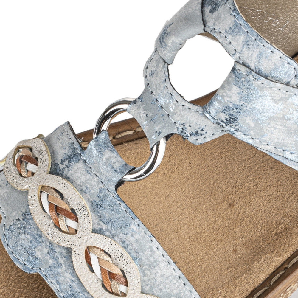 detail Dámské nazouváky RIEKER RIE-10201007-S2 modrá