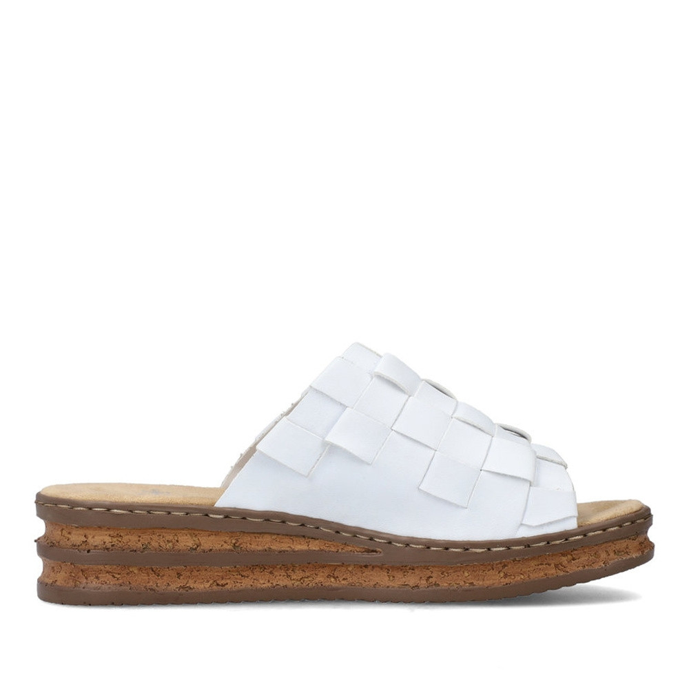 detail Dámské nazouváky RIEKER 62988-80 bílá S2