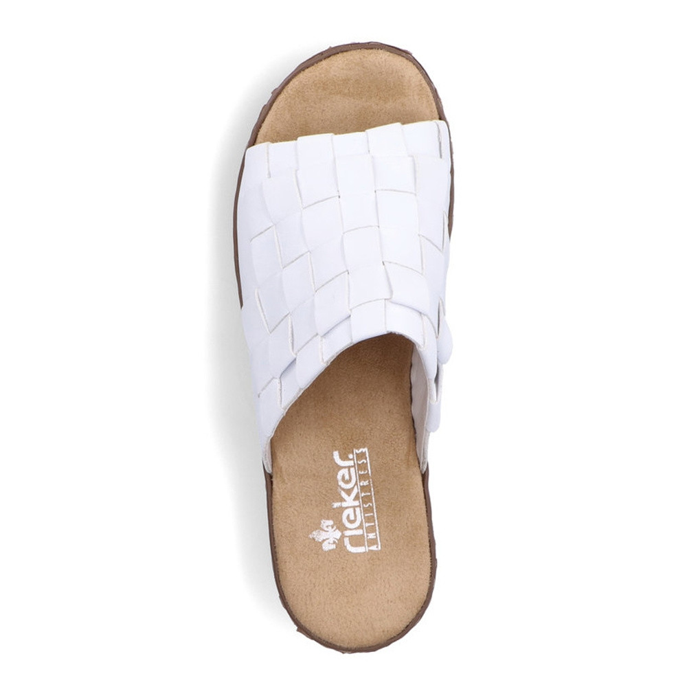 detail Dámské nazouváky RIEKER 62988-80 bílá S2