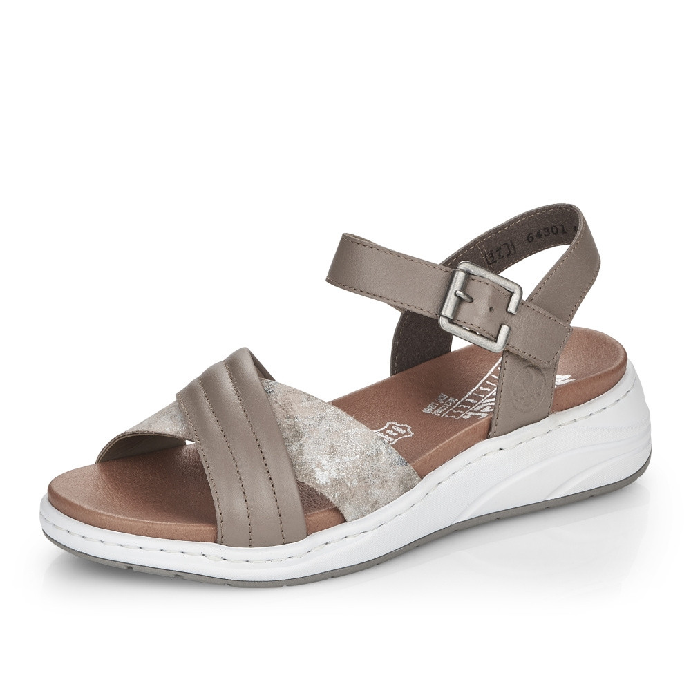 detail Dámské sandály RIEKER 64301-64 béžová S2