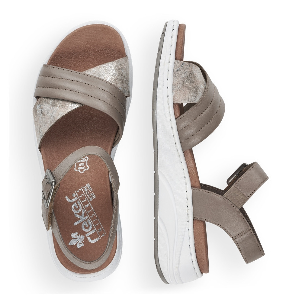 detail Dámské sandály RIEKER 64301-64 béžová S2