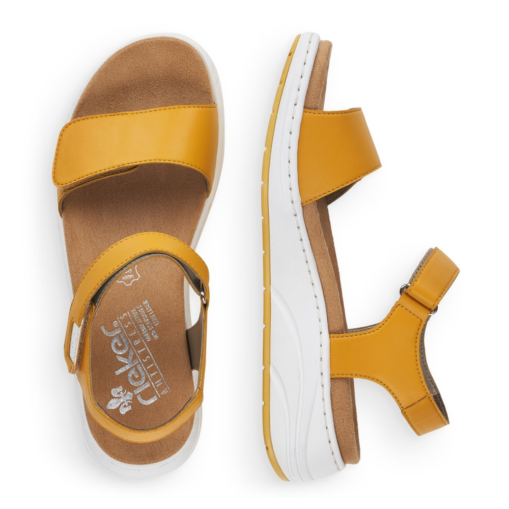 detail Dámské sandály RIEKER RIE-10201019-S2 žlutá