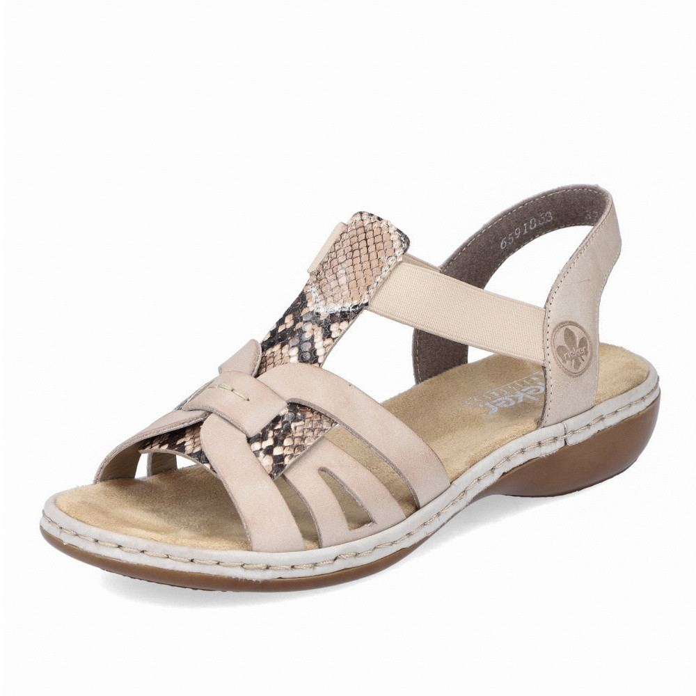 detail Dámské sandály RIEKER 65918-63 béžová S2