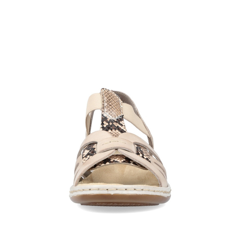 detail Dámské sandály RIEKER 65918-63 béžová S2