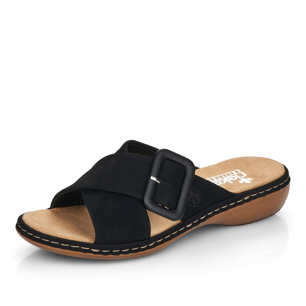 detail Dámské nazouváky RIEKER 65995-00 černá S2