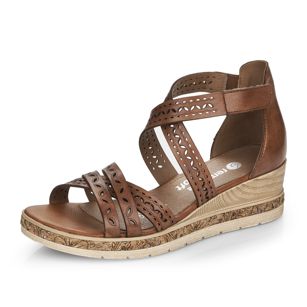 detail Dámské sandály REMONTE RIE-10201075-S3 hnědá