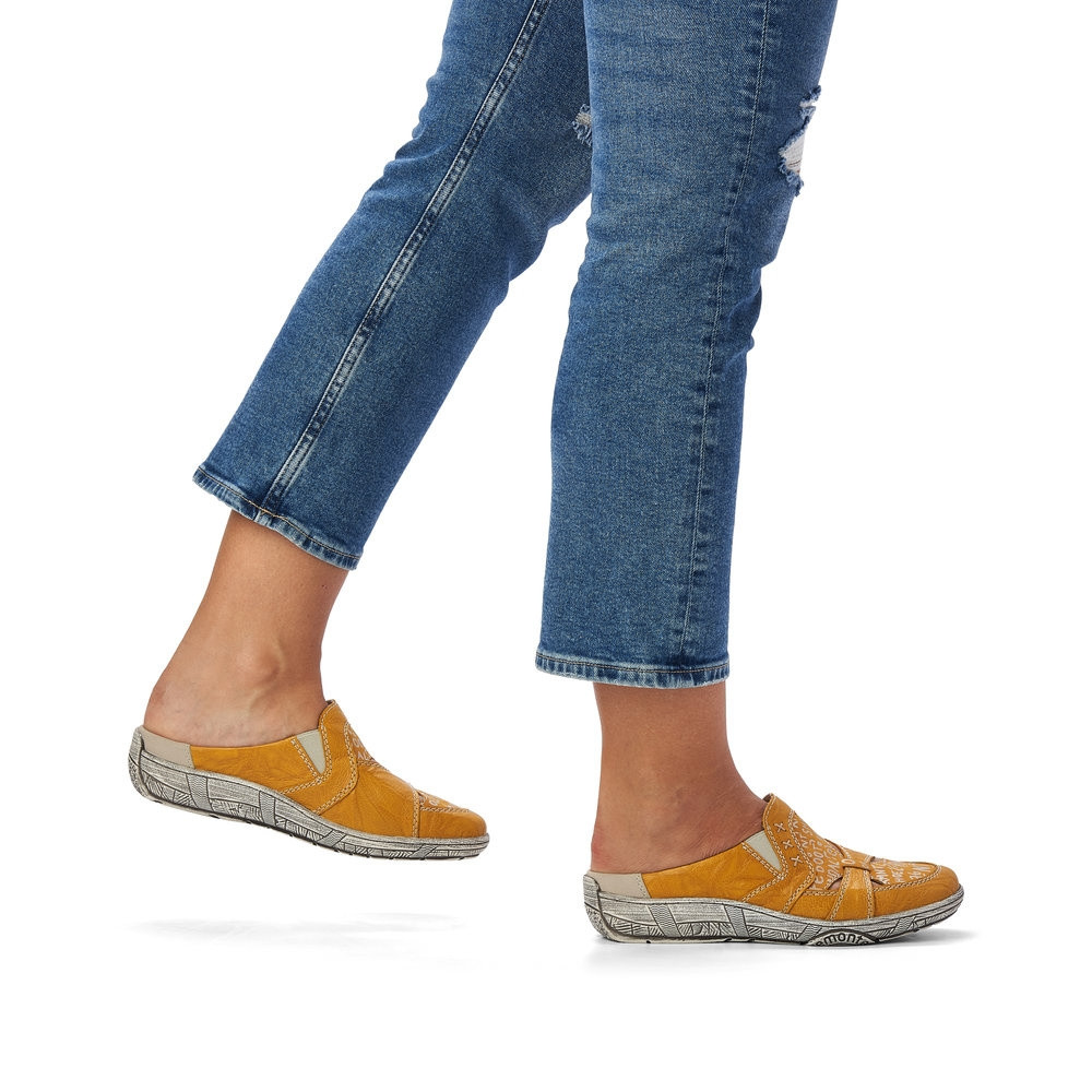 detail Dámske šľapky REMONTE D3851-68 žltá S2