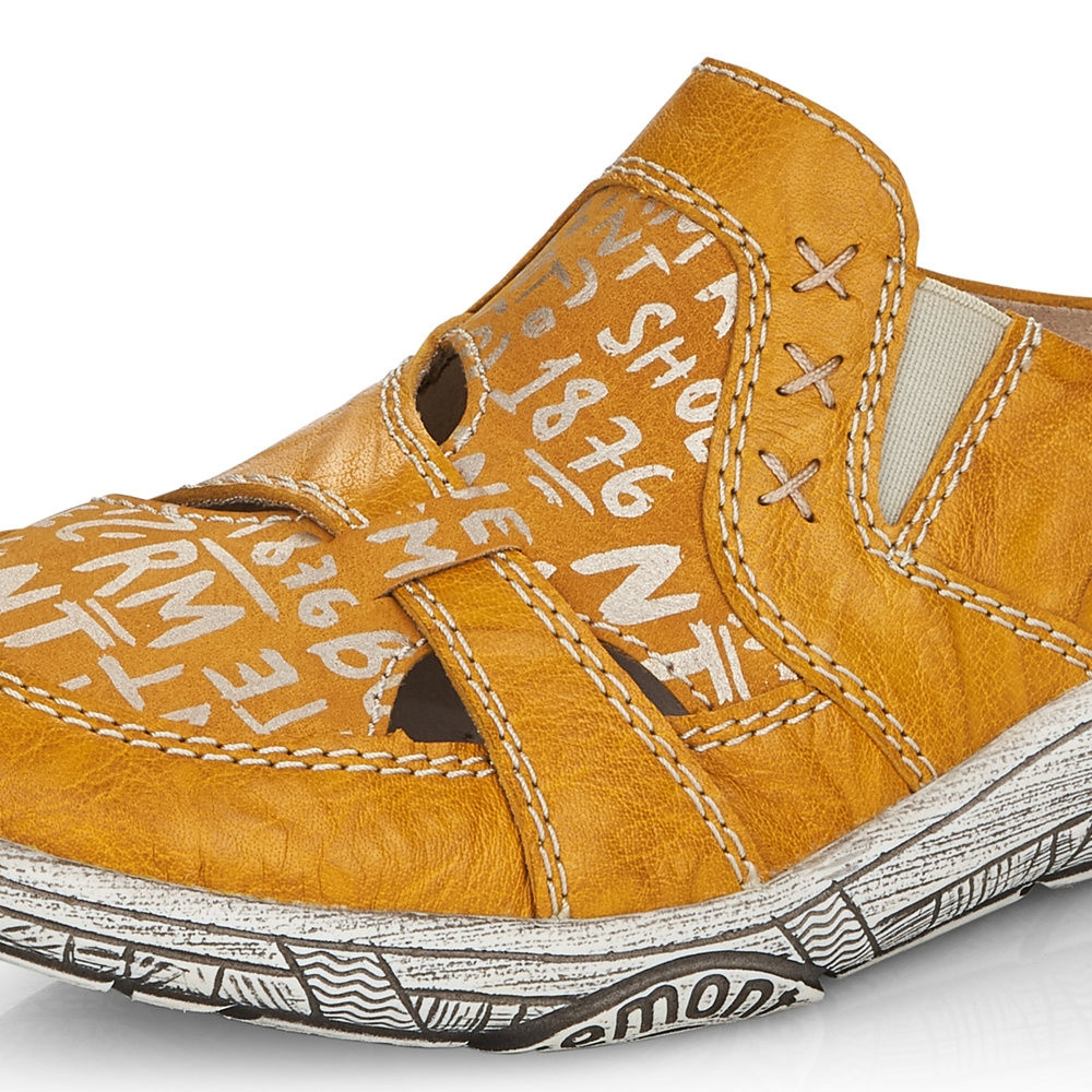 detail Dámske šľapky REMONTE D3851-68 žltá S2