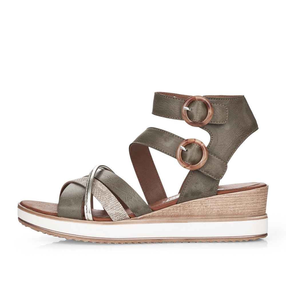 detail Dámské sandály REMONTE D6451-54 zelená S2