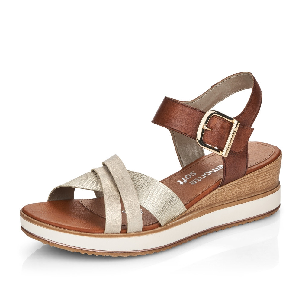 detail Dámské sandály REMONTE D6454-90 hnědá S2