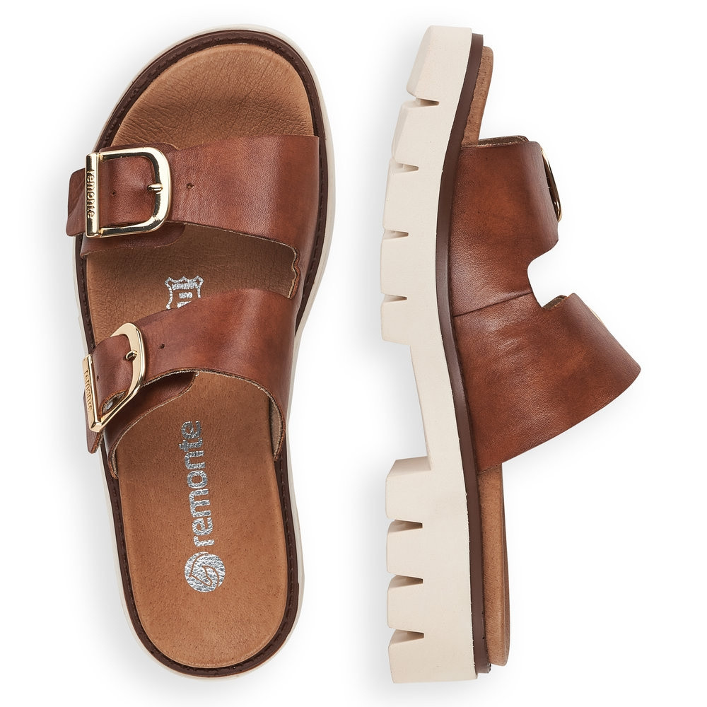 detail Dámské nazouváky REMONTE D7953-24 hnědá S2