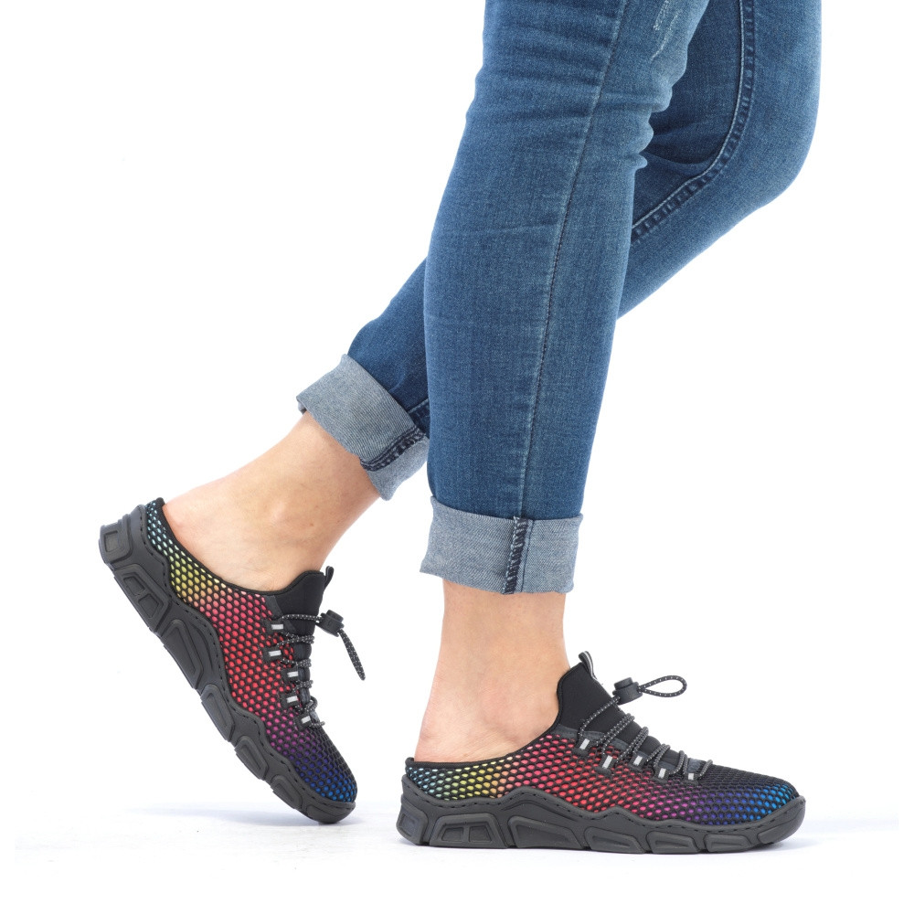 detail Dámské nazouváky RIEKER RIE-10201136-S2 černá