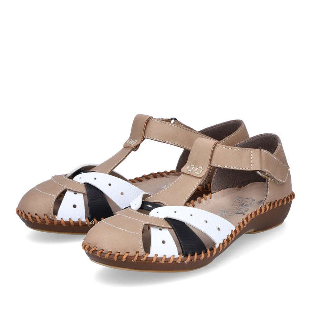 detail Dámské sandály RIEKER RIE-10201140-S2 béžová