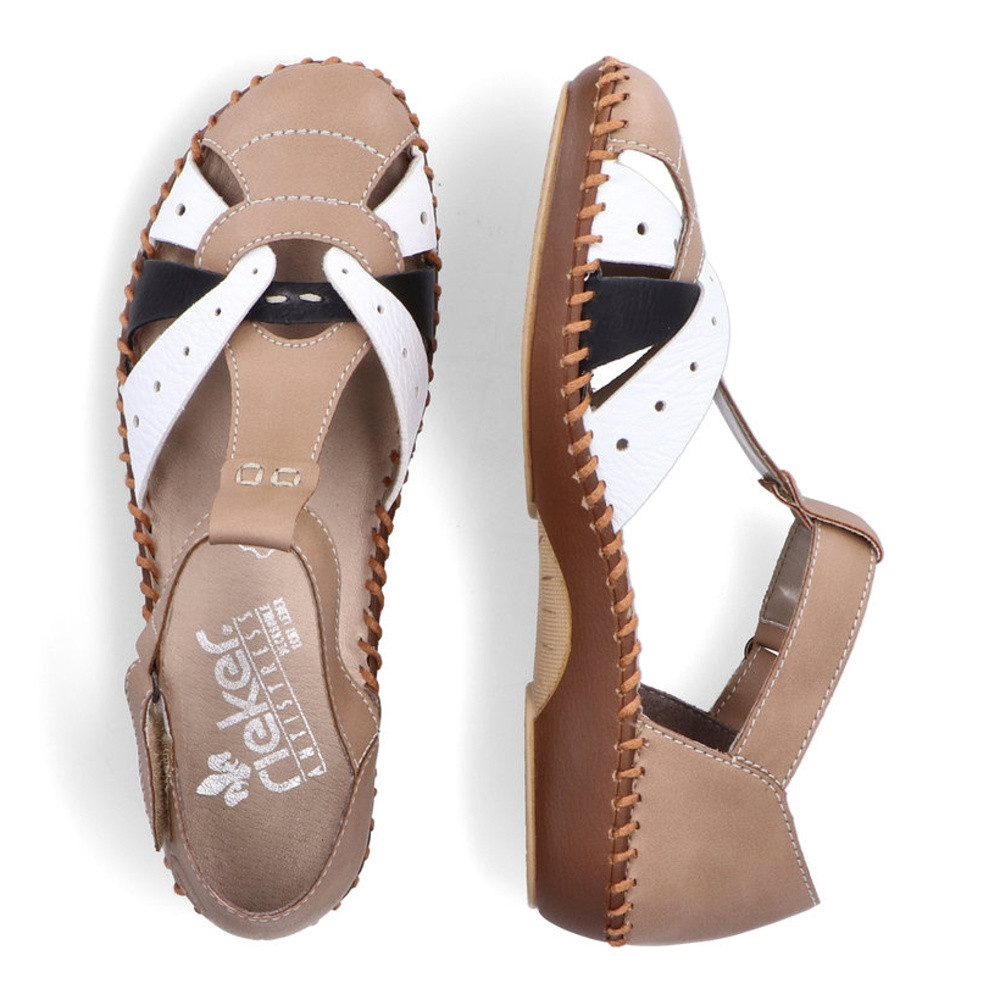 detail Dámské sandály RIEKER RIE-10201140-S2 béžová