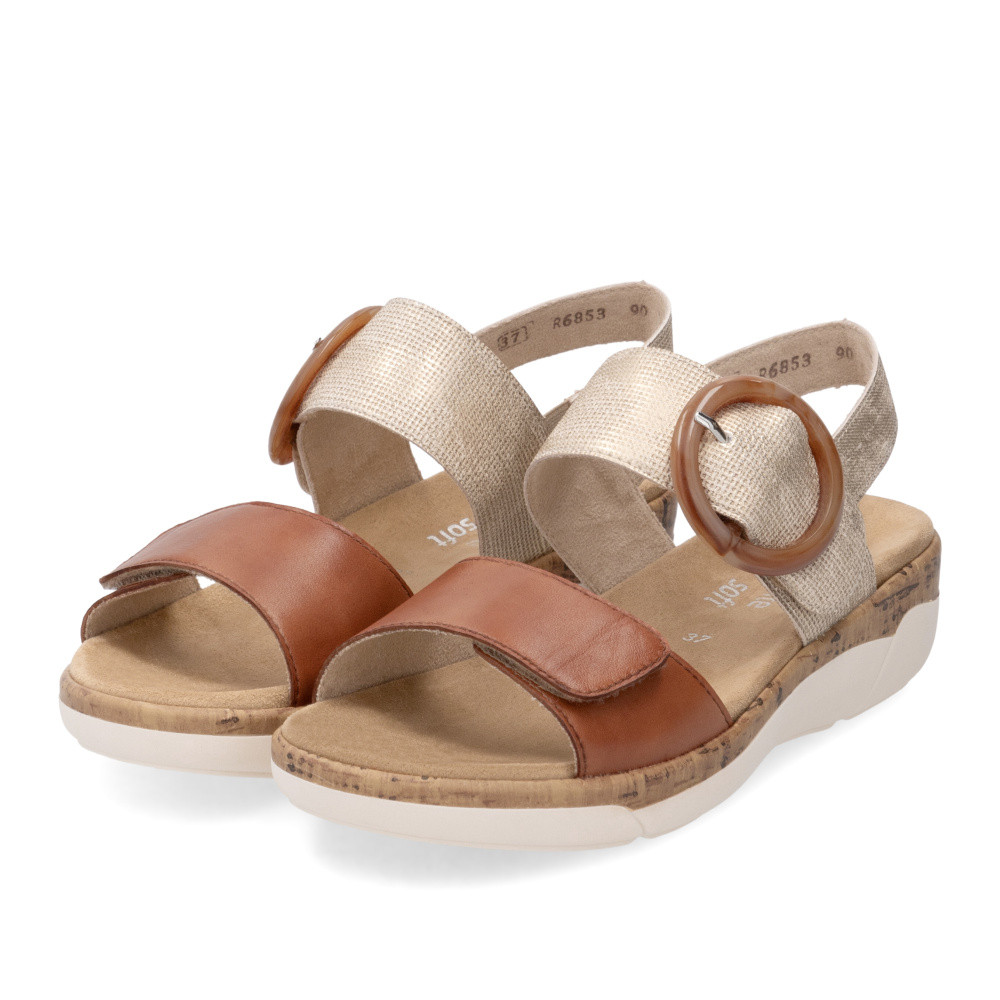 detail Dámské sandály REMONTE R6853-90 hnědá S6