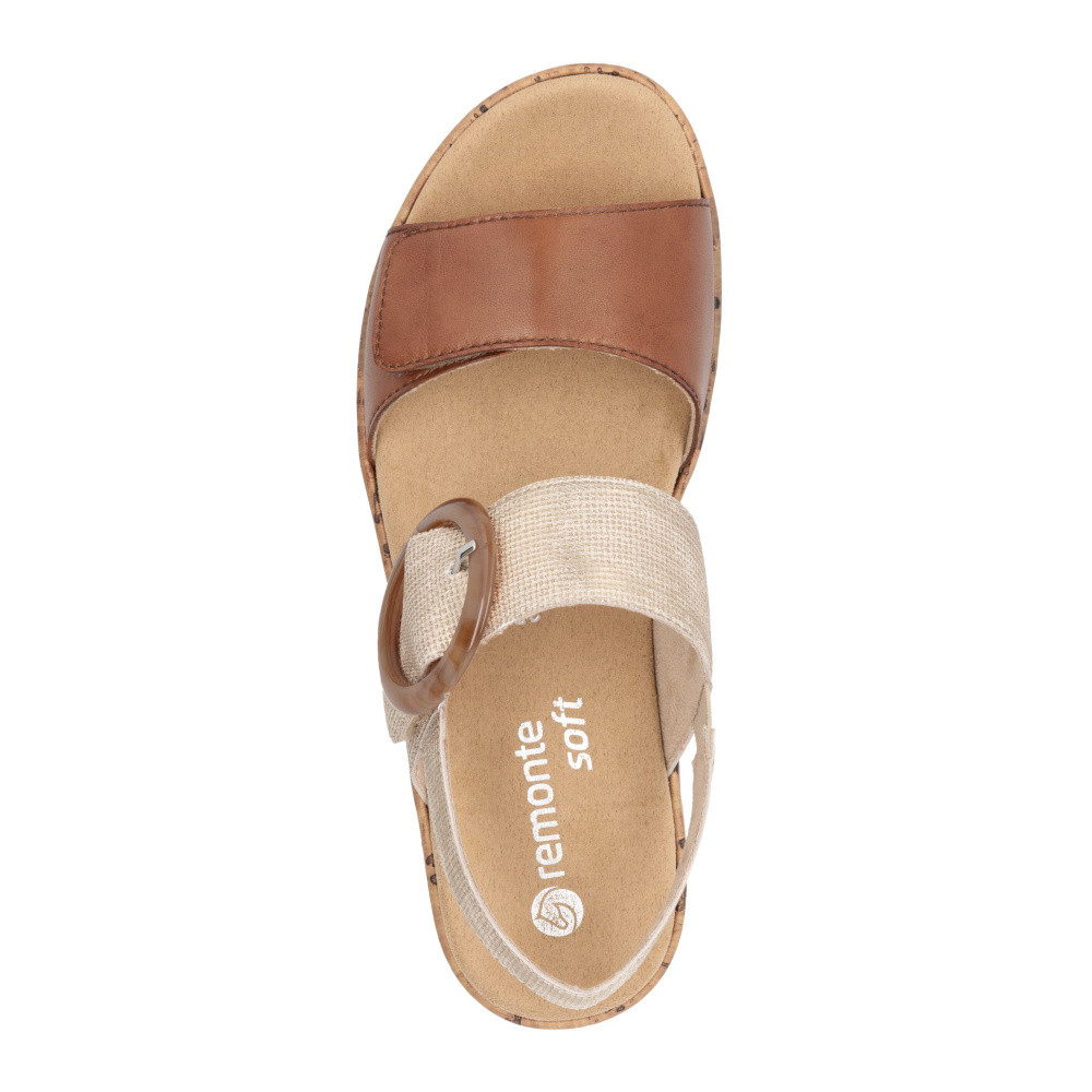 detail Dámské sandály REMONTE R6853-90 hnědá S6