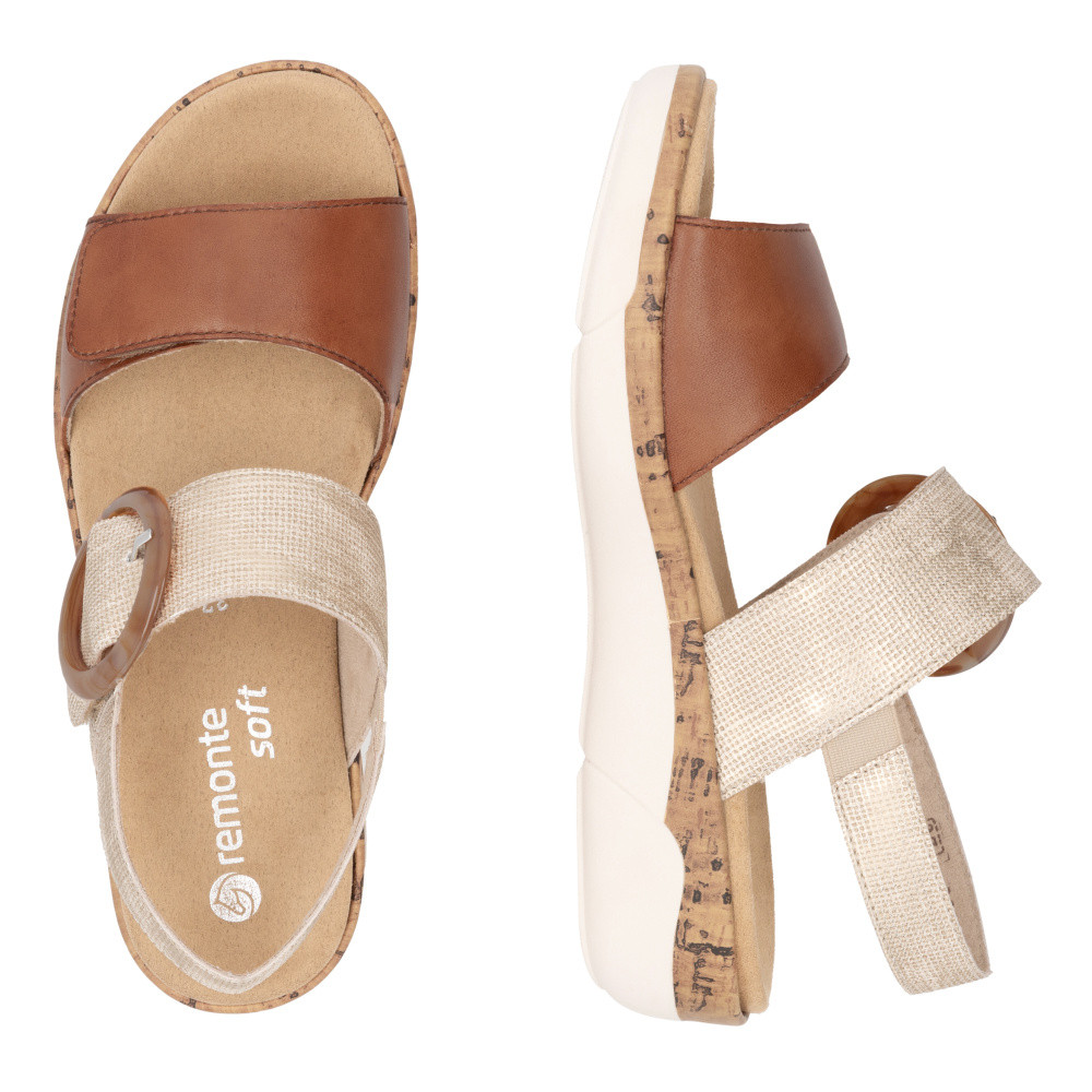 detail Dámské sandály REMONTE R6853-90 hnědá S6