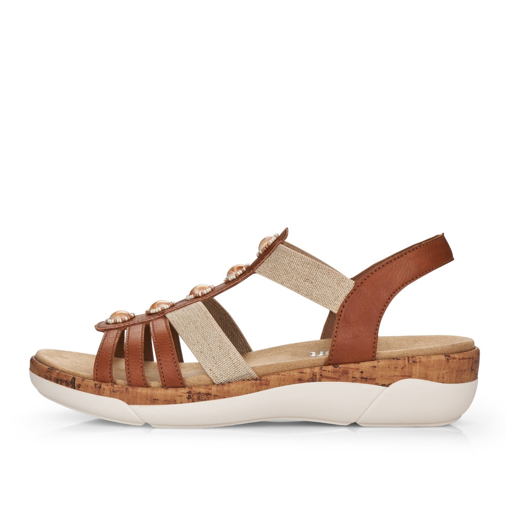 detail Dámské sandály REMONTE RIE-10201167-S2 hnědá