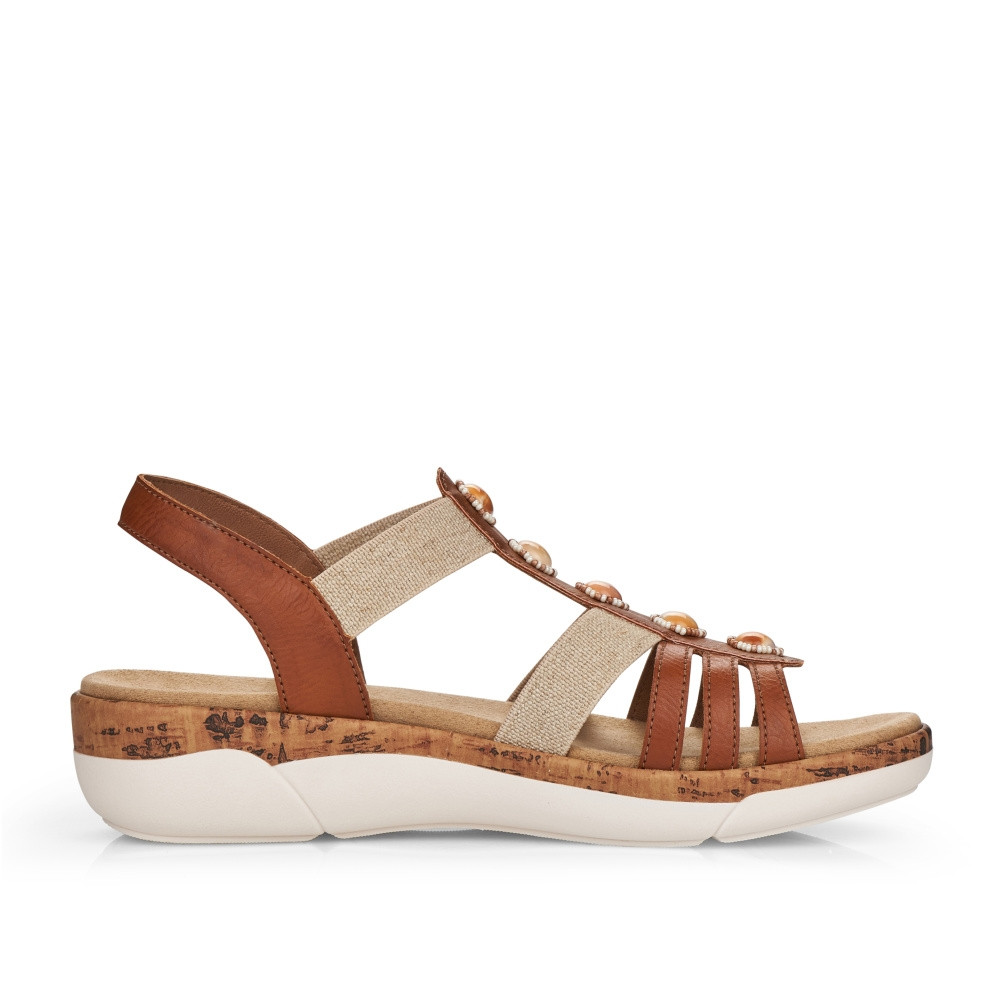 detail Dámské sandály REMONTE RIE-10201167-S2 hnědá