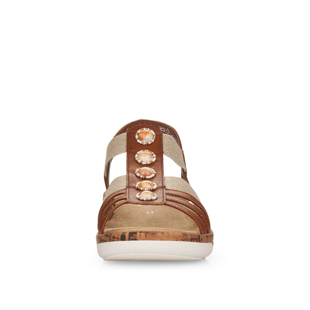 detail Dámské sandály REMONTE RIE-10201167-S2 hnědá