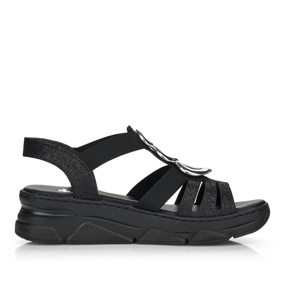 detail Dámské sandály RIEKER V20L4-00 černá S3