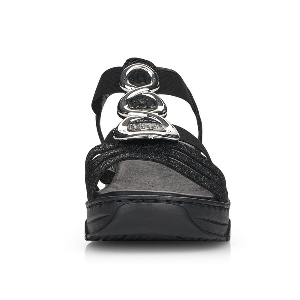 detail Dámské sandály RIEKER V20L4-00 černá S3