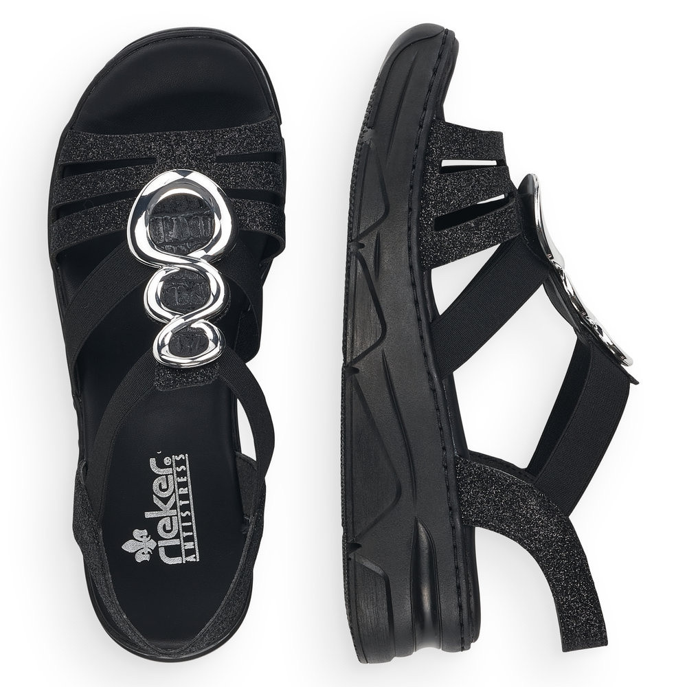 detail Dámské sandály RIEKER V20L4-00 černá S3