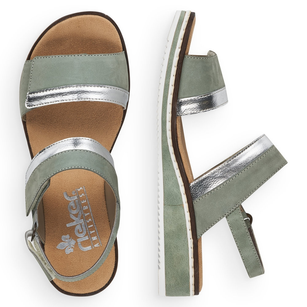 detail Dámské sandály RIEKER RIE-10201184-S2 zelená