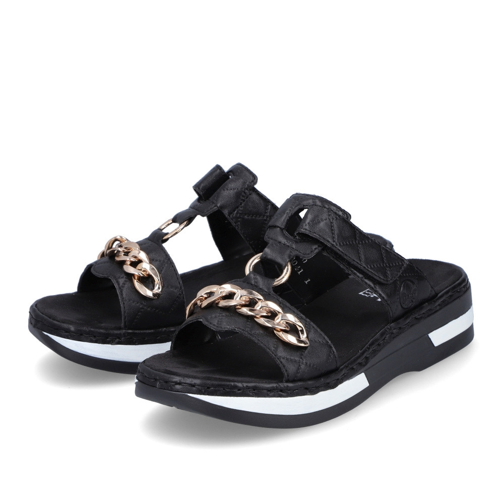 detail Dámské nazouváky RIEKER RIE-10201193-S2 černá