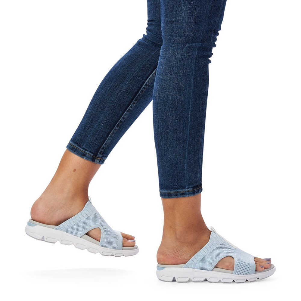 detail Dámské nazouváky RIEKER RIE-10201214-S3 modrá