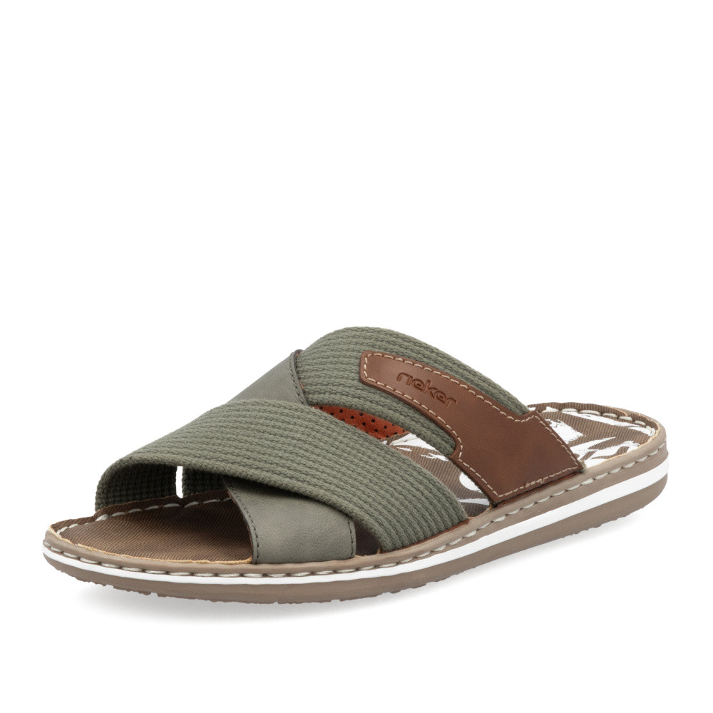 detail Pánské nazouváky RIEKER 21066-54 zelená S5