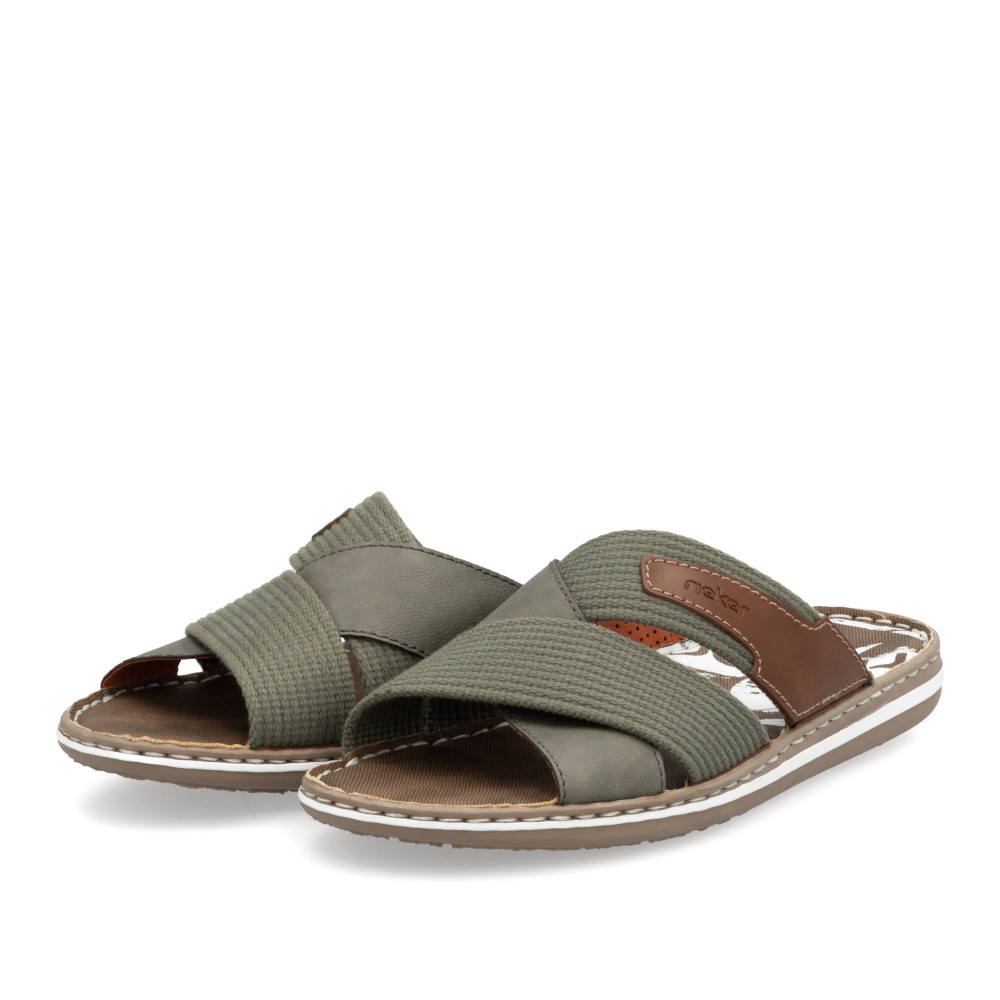 detail Pánské nazouváky RIEKER 21066-54 zelená S5